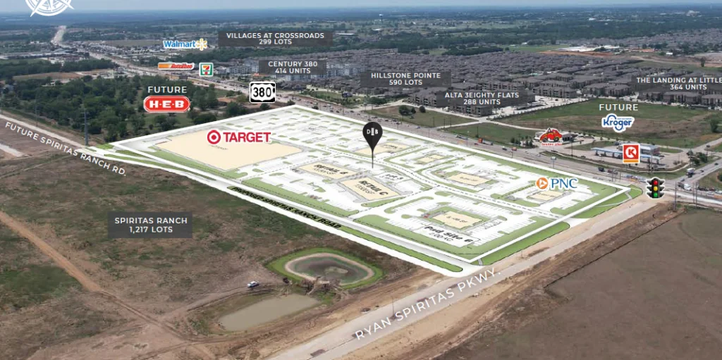 Site plan for Bates Towne Crossing development